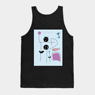 Kids and Modern Dance Stick Figure Tank Top